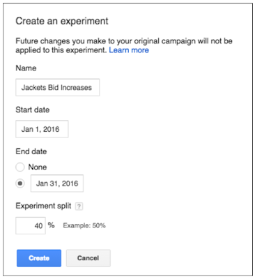 Google AdWords Experiments 