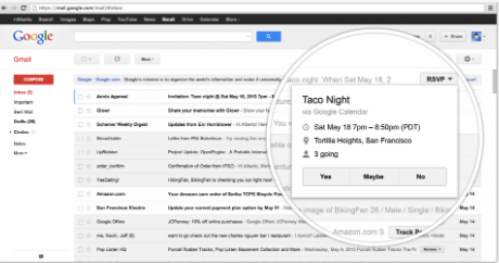 Gmail email markup language actions